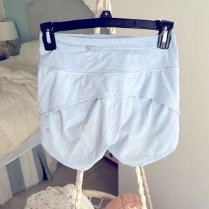 RARE BABY BLUE LULULEMON SPEEDUP SHORTS